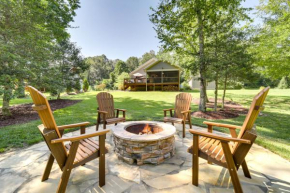 Deck and Mtn Views Riverfront Cullowhee Home